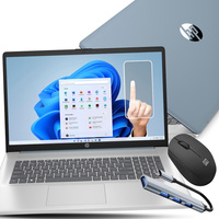 MEGA ZESTAW HP 17 QUAD CORE 16GB 1TB SSD HD+ TOUCH +MYSZ +HUB USB