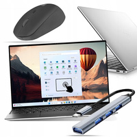 Aluminiowy Laptop DELL XPS 13 i5 16GB 1TB SSD IRIS 4K DOTYK W11 + HUB +MYSZ