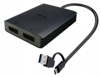 I-TEC Adapter Video USB-A/USB-C Dual 4K/60 Hz DisplayPort