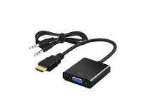 SAVIO Adapter HDMI (M) - VGA (F) z audio, CL-23/B